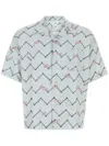 Visvim Printed Bats Rayon Copa Shirt In Blue