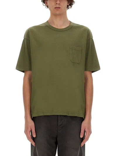 Visvim Cotton And Silk T-shirt In Green