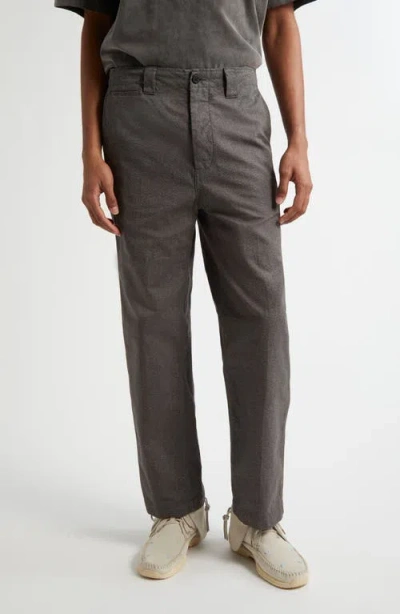 Visvim Cotton Wide Leg Chinos In Grey