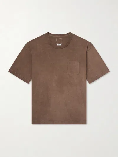 Visvim Cotton-jersey T-shirt In Brown