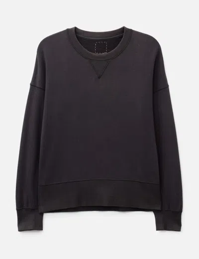 Visvim Court Cotton-jersey Sweatshirt In Black
