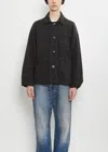 Visvim Coverall Moleskin Jacket In Black