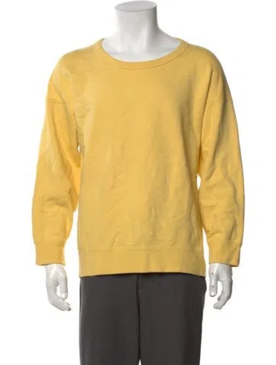 Pre-owned Visvim Crew Neck Long Sleeve Sweatshirt In Yellow