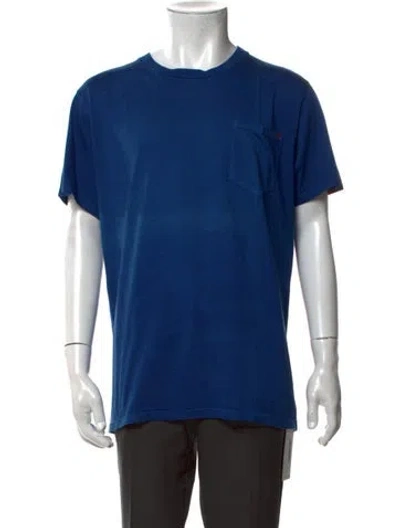 Pre-owned Visvim Crew Neck Short Sleeve T-shirt In Blue