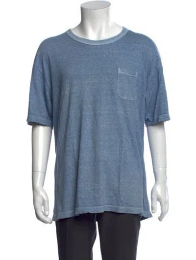 Pre-owned Visvim Crew Neck Short Sleeve T-shirt In Blue