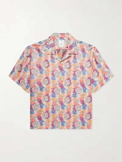 Visvim Crosby Camp-collar Silk And Cotton-blend Jacquard Shirt In Multi