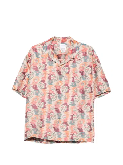 Visvim Crosby Camp-collar Silk And Cotton-blend Jacquard Shirt In Multi