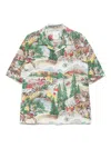 Visvim Crosby Convertible-collar Printed Silk Shirt In Multi
