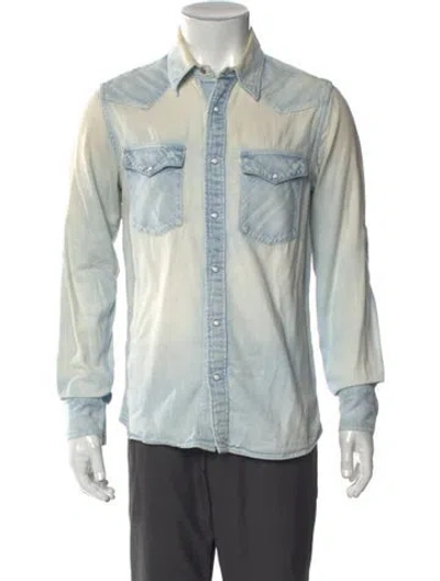 Pre-owned Visvim Denim Long Sleeve Denim Shirt In Blue