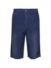 Visvim Distressed Knee-length Shorts In Black