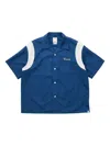 Visvim Douglas Bowling-stripe Shirt In Blue
