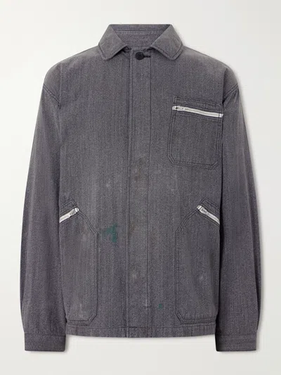 Visvim Eclair Denim Jacket In Gray