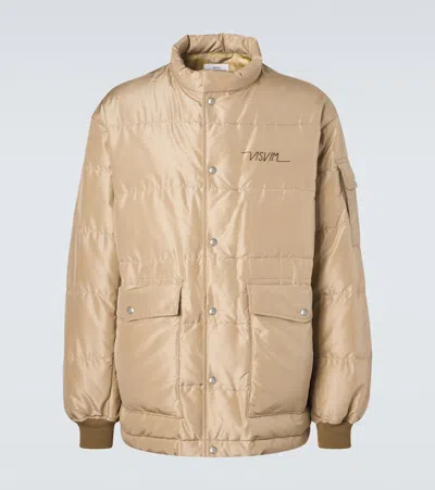 Visvim Elias Silk Down Jacket In Brown