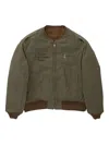 Visvim Embroidered Ribbed Bomber Jacket In Brown