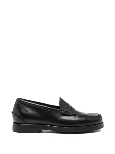 Visvim Fabro-folk Leather Loafers In Multi