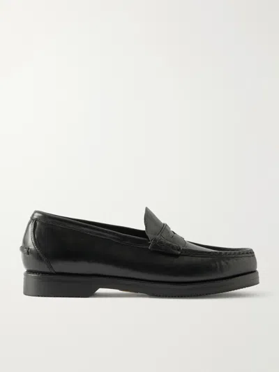 Visvim Fabro-folk Leather Loafers In Multi