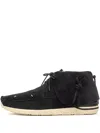 Visvim Fbt Lhamo-folk Suede-suede Desert Boots In Black