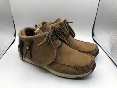 Pre-owned Visvim Fbt Suede Veg Tan With Beads Shoes In Sand