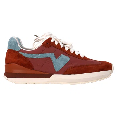 Pre-owned Visvim Fkt Runner Sneakers In Brown Suede In Burgundy