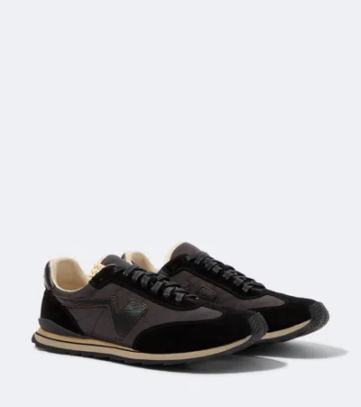Visvim Fkt Runner Leather And Suede-trimmed Shell Sneakers In Multi