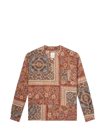 Visvim Bandana-print Cotton-voile Shirt In Brown