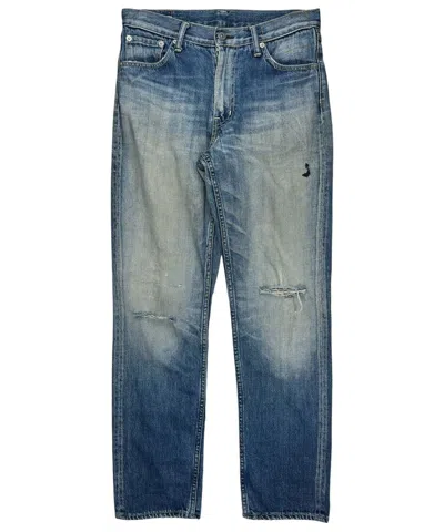 Pre-owned Visvim Fluxus 02c2 Snake Leather Indigo Denim Jeans Serge De In Blue