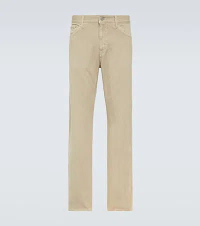 Visvim Fluxus 03 Cotton Canvas Straight Trousers In Brown