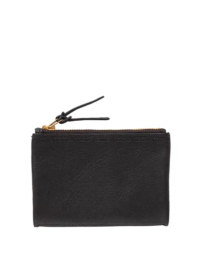 Visvim Folding Zip Wallet In Brown