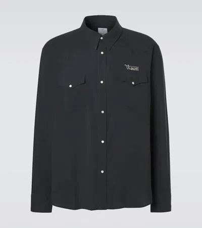 Visvim Four Corners Canvas Shirt In Black