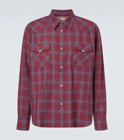 Visvim Four Corners Checked Wool And Linen Shirt In Multi