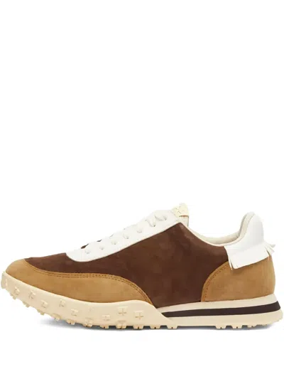 Visvim Fringed Suede Sneakers In Brown