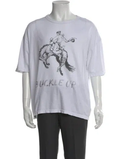 Pre-owned Visvim Graphic Print Crew Neck T-shirt In White