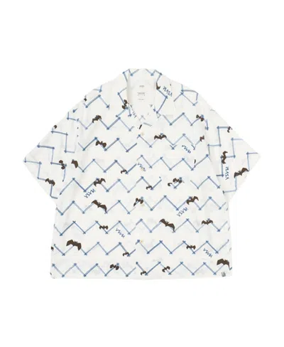 Visvim Graphic-print Short-sleeve Shirt In White