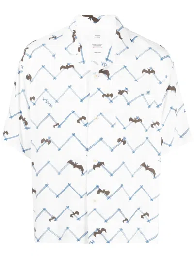 Visvim Graphic-print Short-sleeve Shirt In White