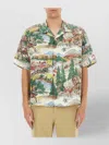 Visvim Crosby Convertible-collar Printed Silk Shirt In Multi