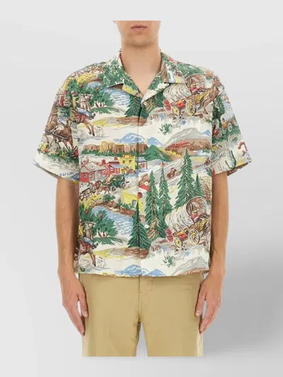 Visvim Graphic Print Short Sleeves Lightweight Shirt In Multi
