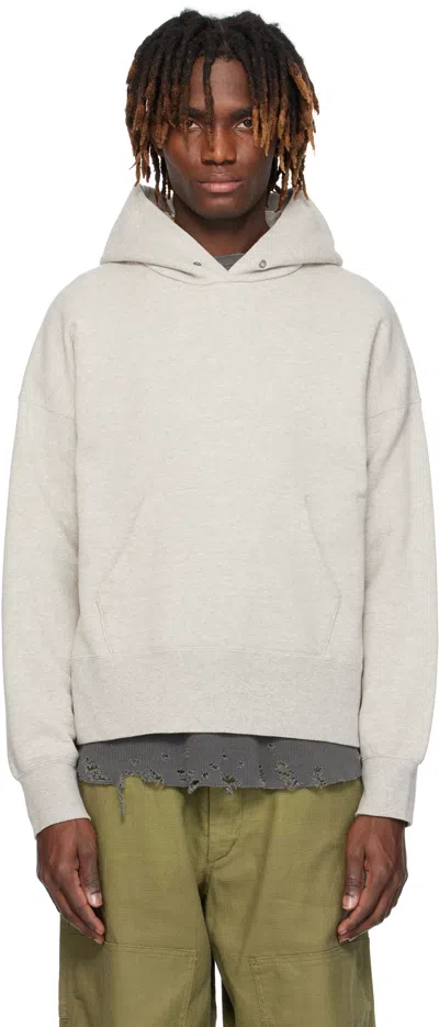 Visvim Gray Court P.o. Hoodie In Grey