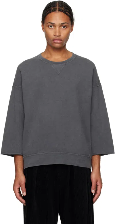 Visvim Gray Jumbo Sb 3/4 Sweatshirt In Black