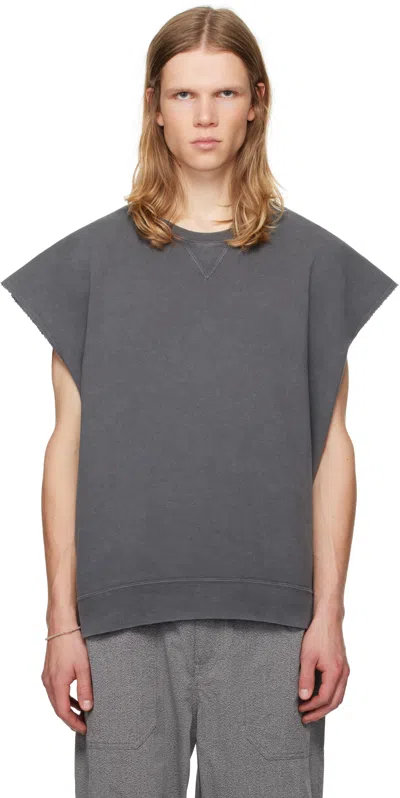 Visvim Gray Mondo Vest In Black
