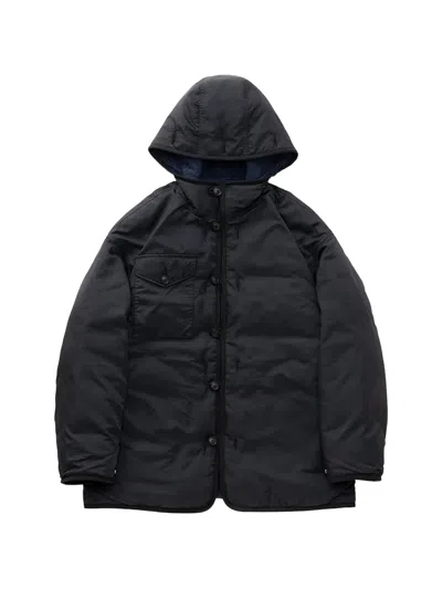 Visvim Greely Corps Hooded Down Jacket In Black
