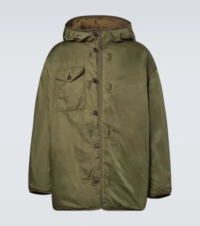 Visvim Greely Corps Reversible Down Parka In Green