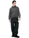 Visvim Grey Hoodie With Patch Pocket In Grey