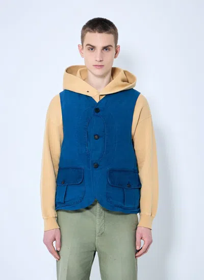 Visvim Gusto Down Waistcoat In Blue