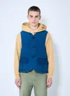 Visvim Gusto Down Vest In Blue