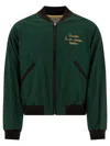 Visvim "hackett" Embroidered Bomber Jacket In Green