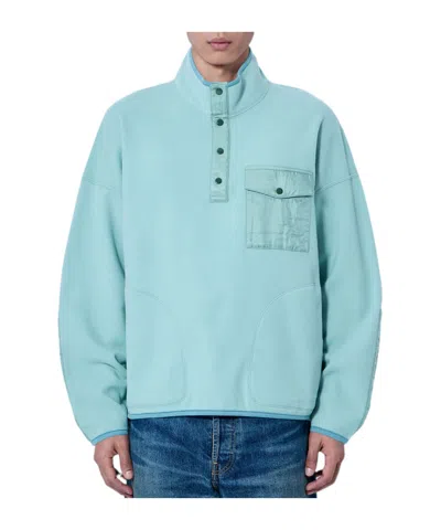 Visvim Half-zip Fleece Sweatshirt In Blue