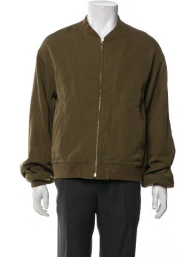 Pre-owned Visvim Hartman Ii Wool Bomber Jacket In Green