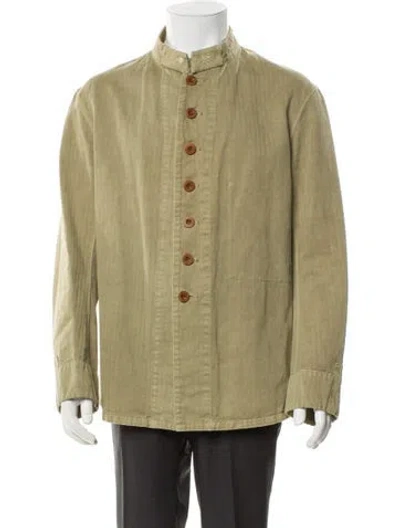 Pre-owned Visvim Herringbone Utility Jacket In Green