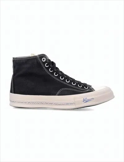 VISVIM HIGH-TOP SNEAKERS WITH CONTRAST STITCHING AND SIGNATURE LOGO