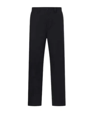 Visvim High-rise Cotton Chinos In Black